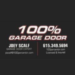 100% Garage Door Service Logo