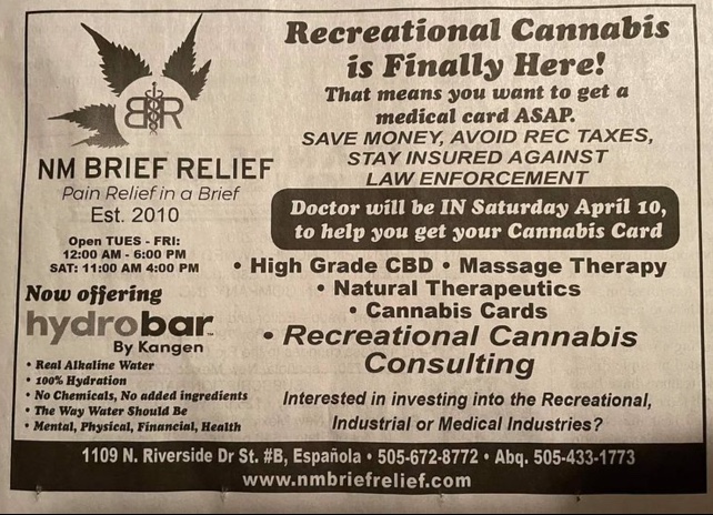 Images NM Brief Relief: Medical Marijuana Cards & CBD Products