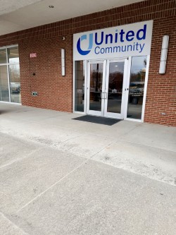 Front of branch with United Community signage