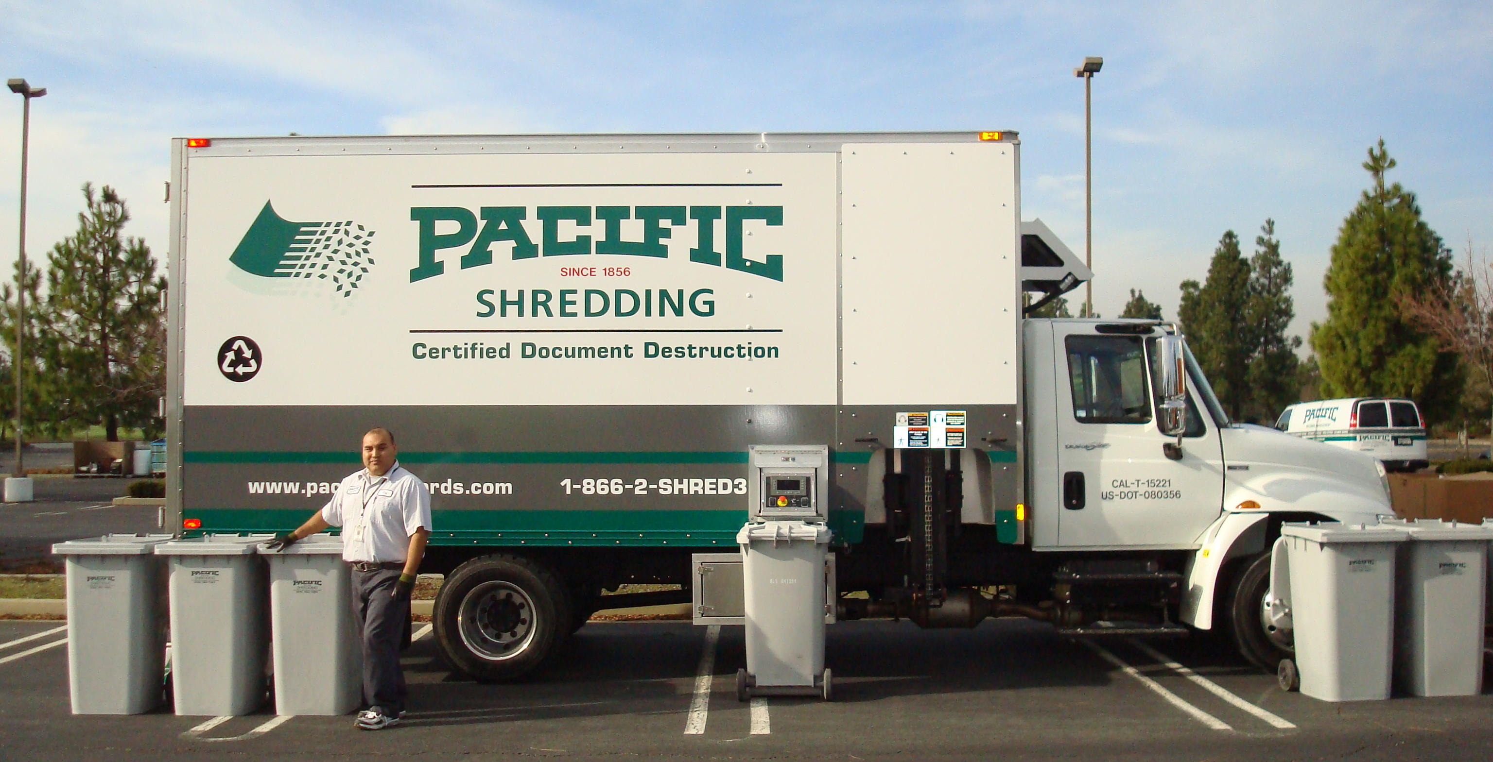 Pacific Shredding's mobile, on-site shredding truck