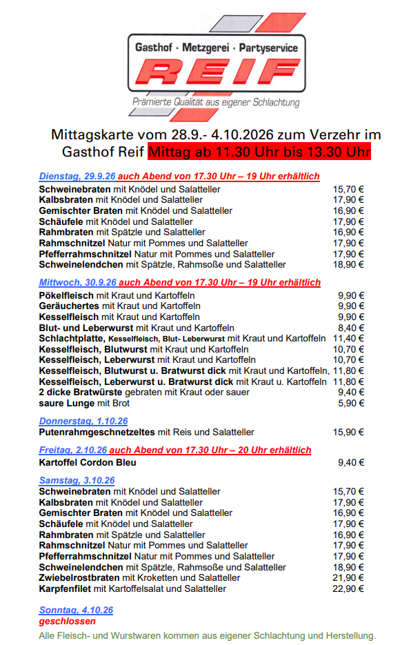Gasthof & Fremdenzimmer Reif, Raiffeisenstraße 8 in Ursensollen