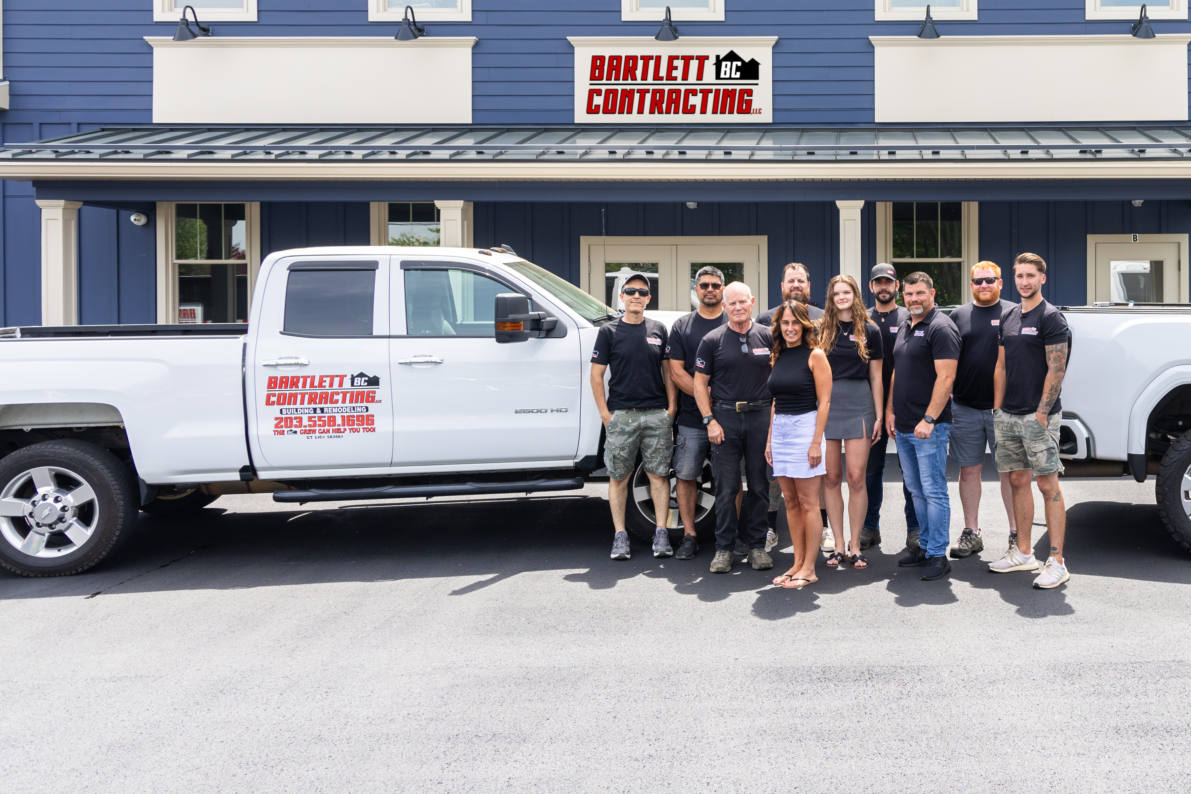 Bartlett Contracting LLC office exterior and team