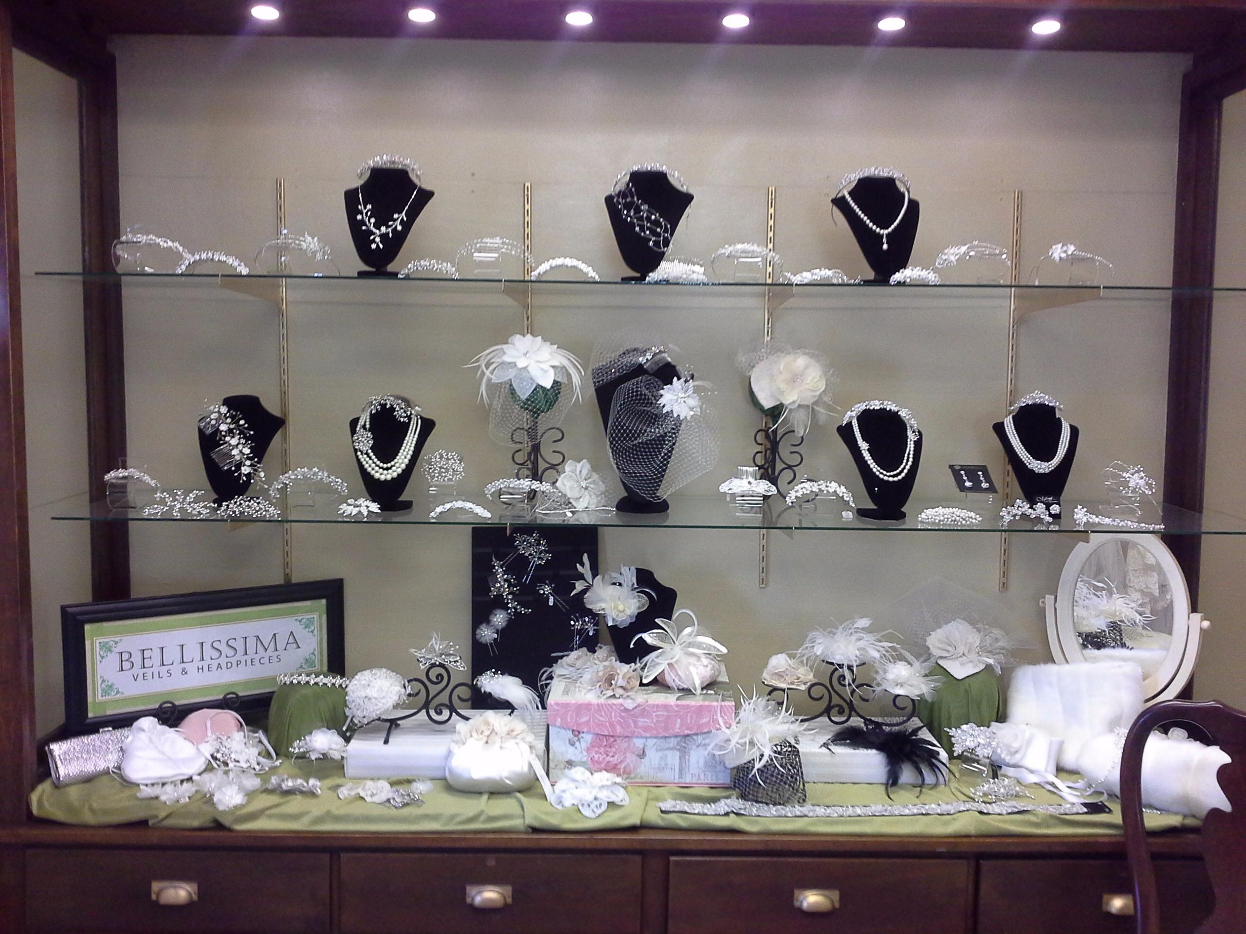 We offer a variety of bridal accessories to choose from.