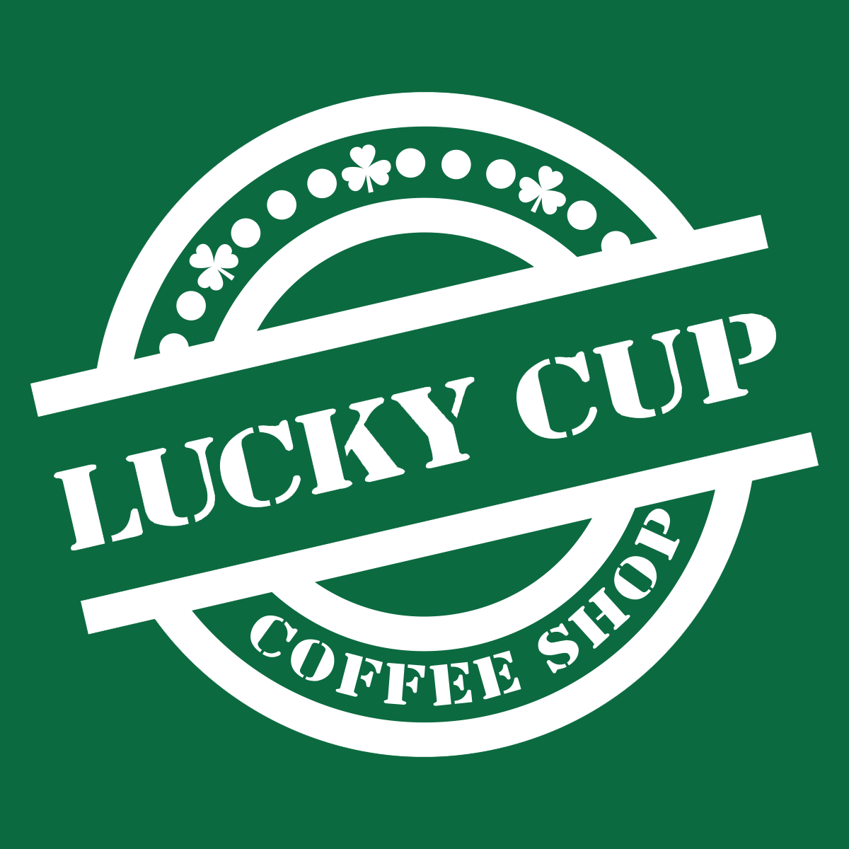 Lucky Cup Coffee Shop Logo