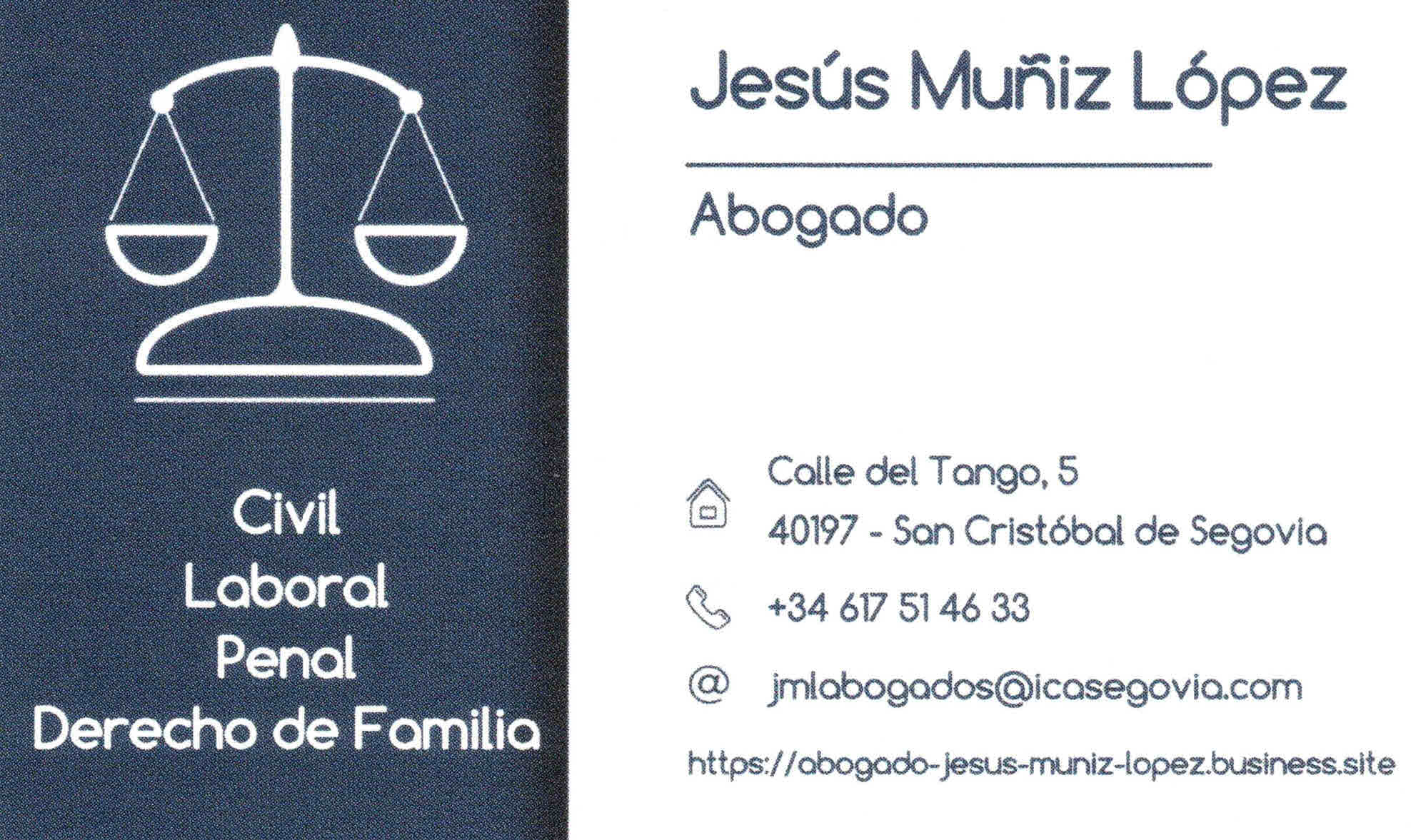Abogado Jesús Muñiz López San Cristóbal de Segovia