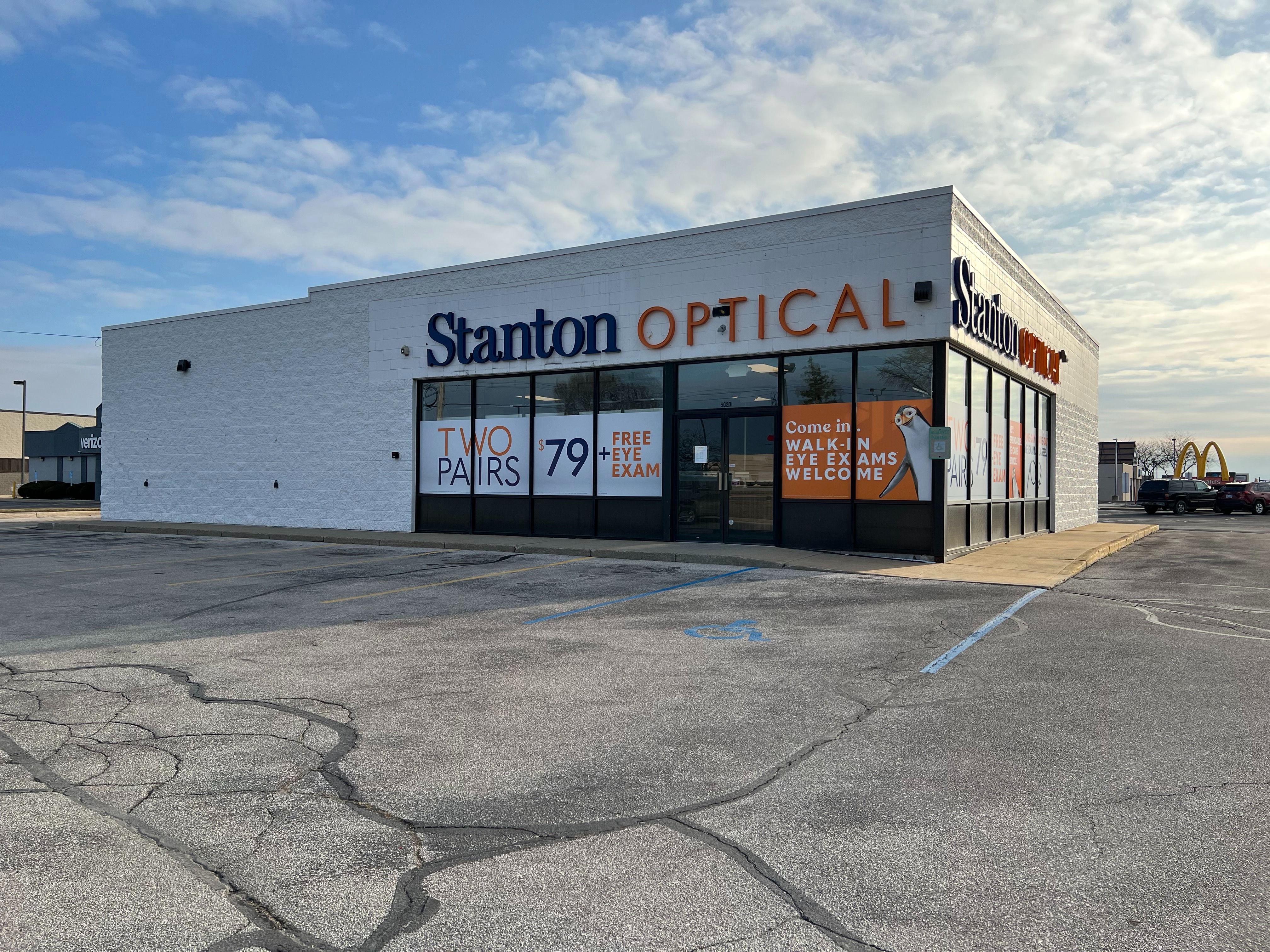 Storefront at Stanton Optical Store Saginaw MI 48604