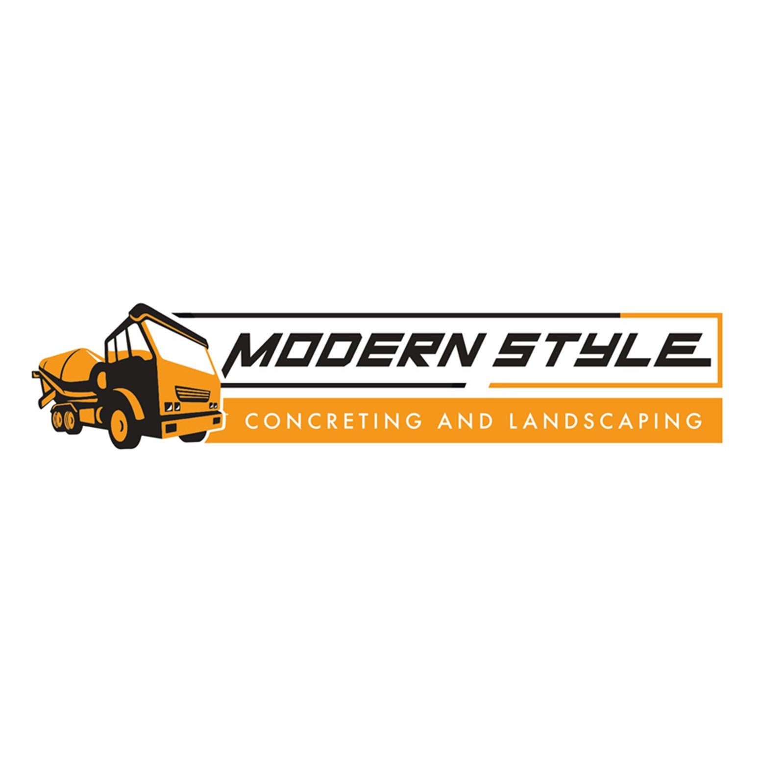 Modern Style Concreting & Landscaping Logo