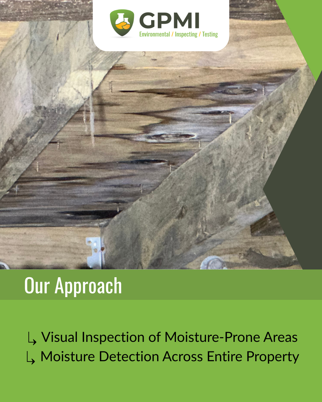 Drain pan inspection photo showing standing water and moisture buildup, highlighting possible hidden water damage and mold concerns.