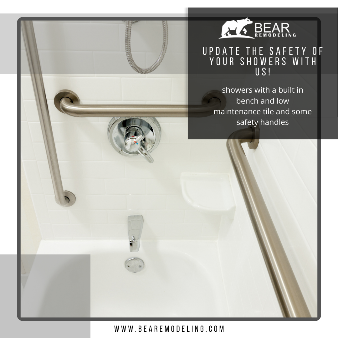 Upgrade your bathroom with some safety features.  Fully ADA compliant.