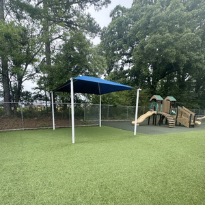 Safe, fenced playground area at Childcare Network where children enjoy active outdoor play