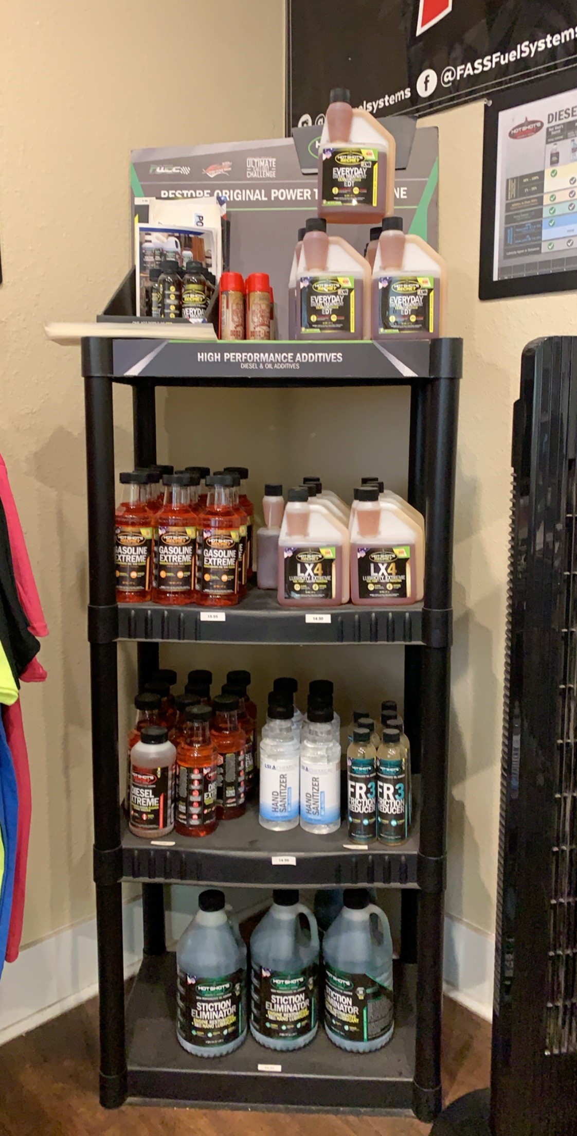 We have a full line of hotshots secret additives as well as 15w-40 full synthetic motor oil and tran Hastings Diesel Performance New Braunfels (830)406-1843