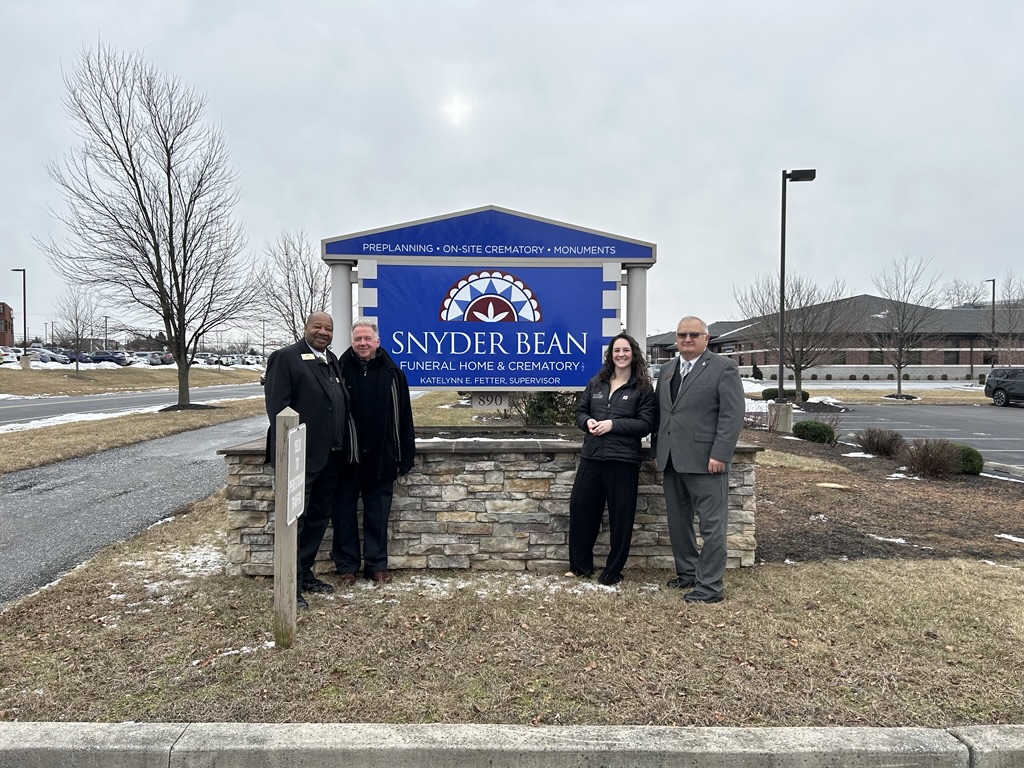 Sign & Staff
Snyder Bean Funeral Home & Crematory
890 Isabel Dr, Lebanon, PA 17042
