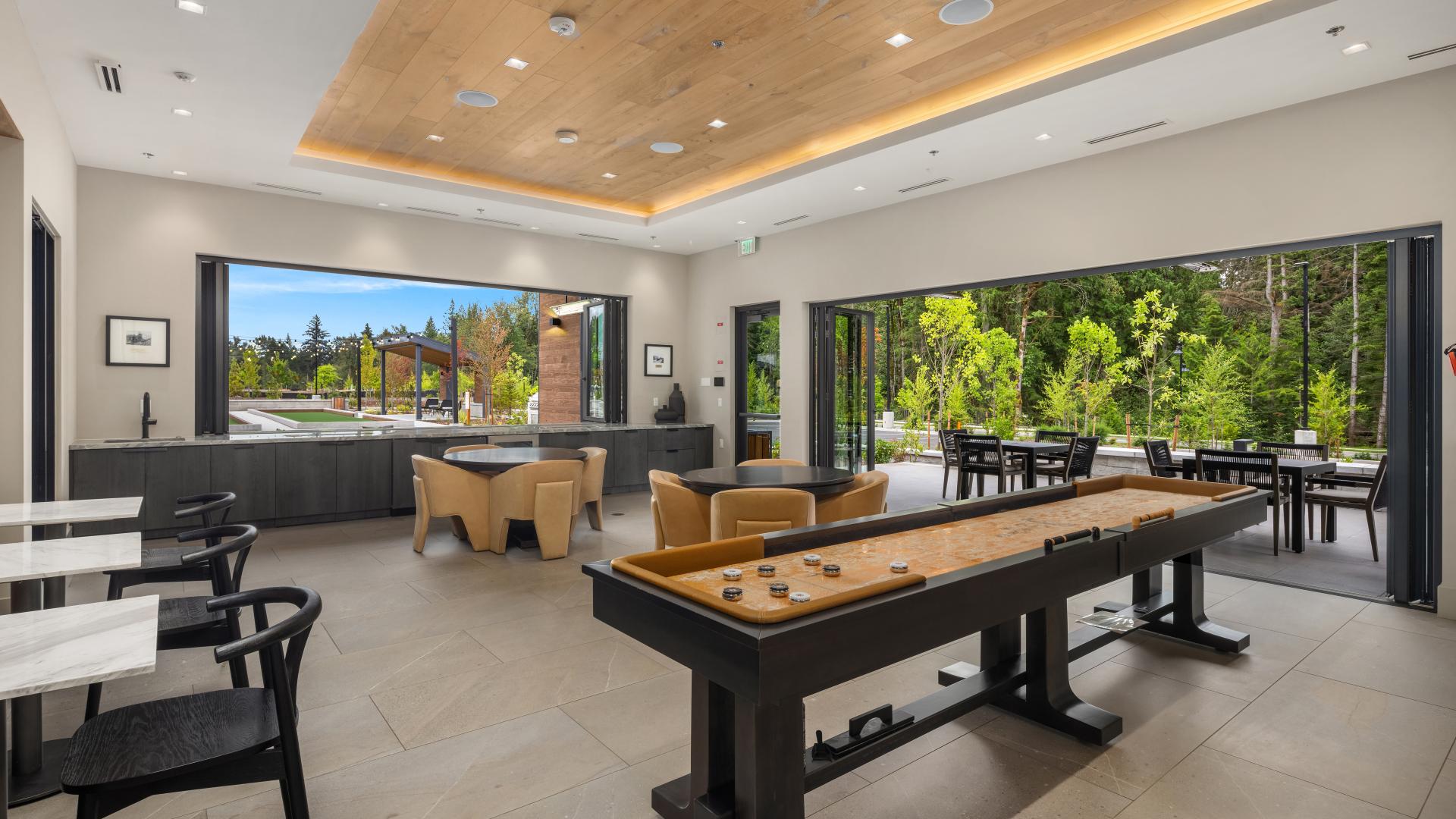 Covered patio off of the club lounge