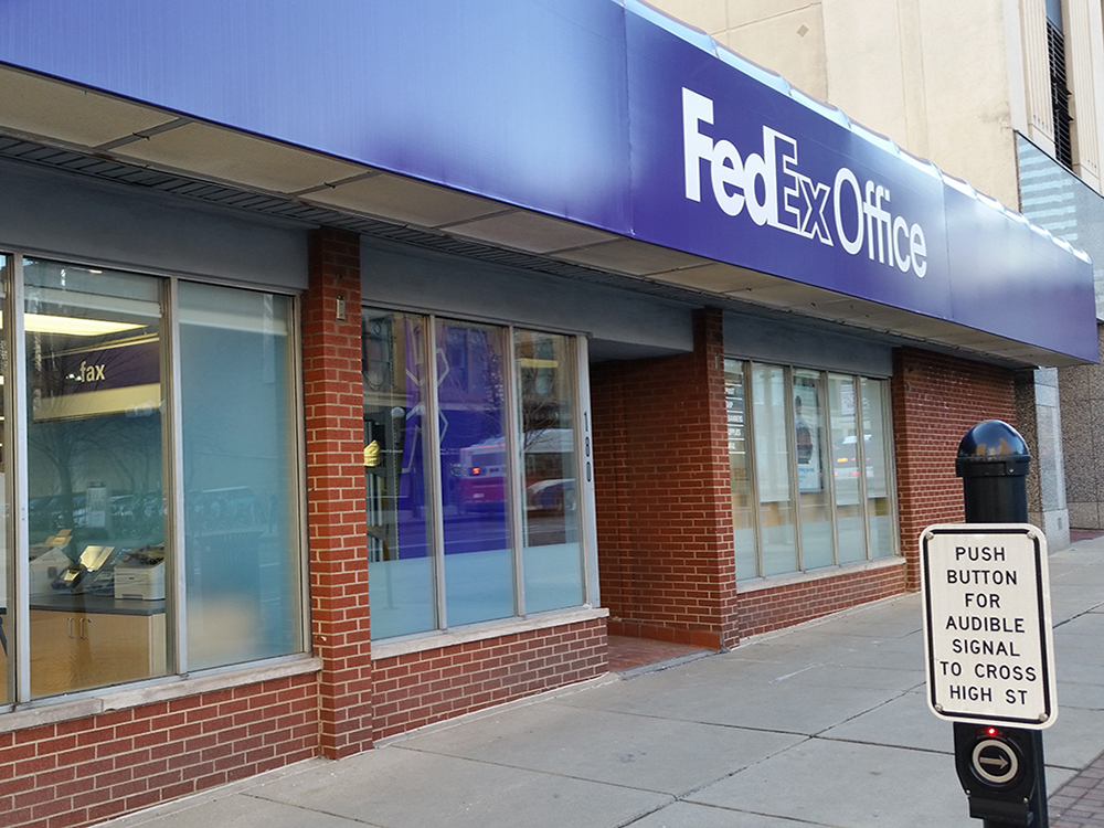 Exterior photo of FedEx Office location at 180 N High St\t Print quickly and easily in the self-service area at the FedEx Office location 180 N High St from email, USB, or the cloud\t FedEx Office Print & Go near 180 N High St\t Shipping boxes and packing services available at FedEx Office 180 N High St\t Get banners, signs, posters and prints at FedEx Office 180 N High St\t Full service printing and packing at FedEx Office 180 N High St\t Drop off FedEx packages near 180 N High St\t FedEx shipping near 180 N High St