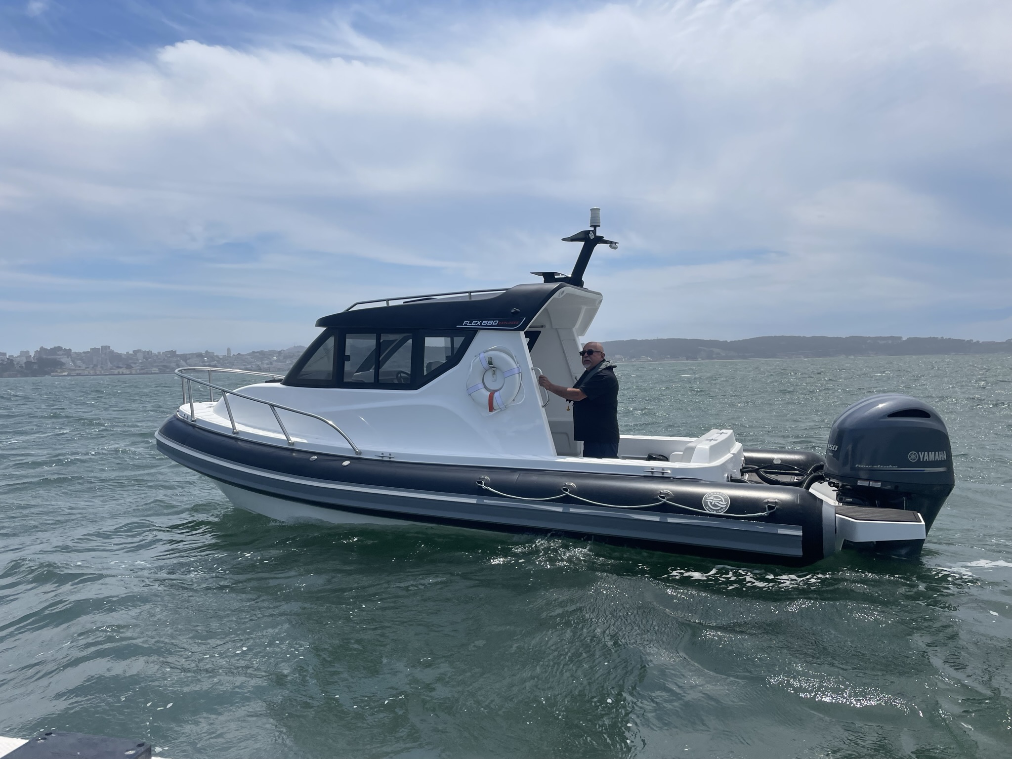 Flexboat 680 Cabin Cruiser.