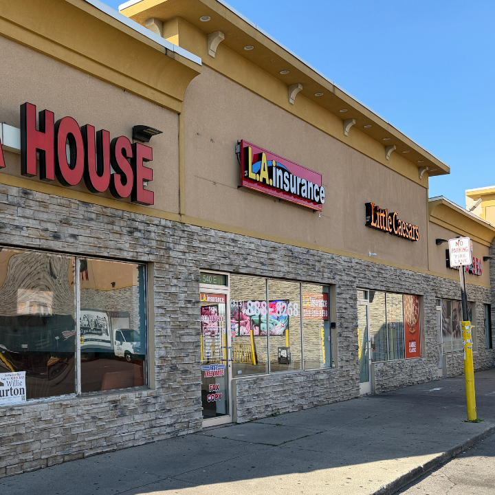 Exterior of the L.A. Insurance Agency located at 540 E. Warren Ave. in MI