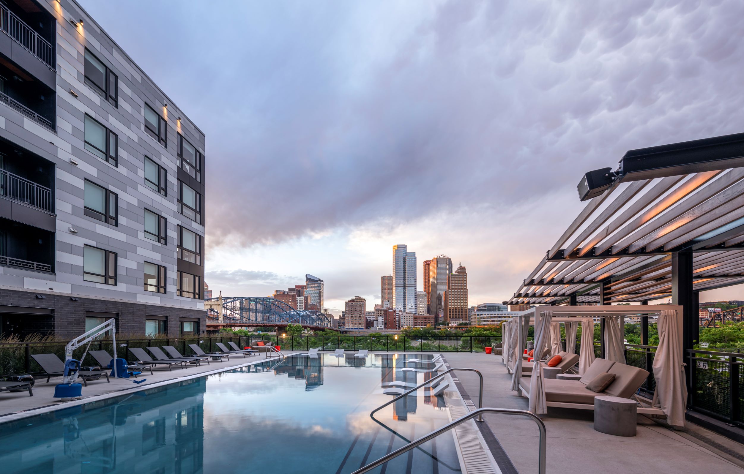 Soak in the Steel City from our resort-style pool.