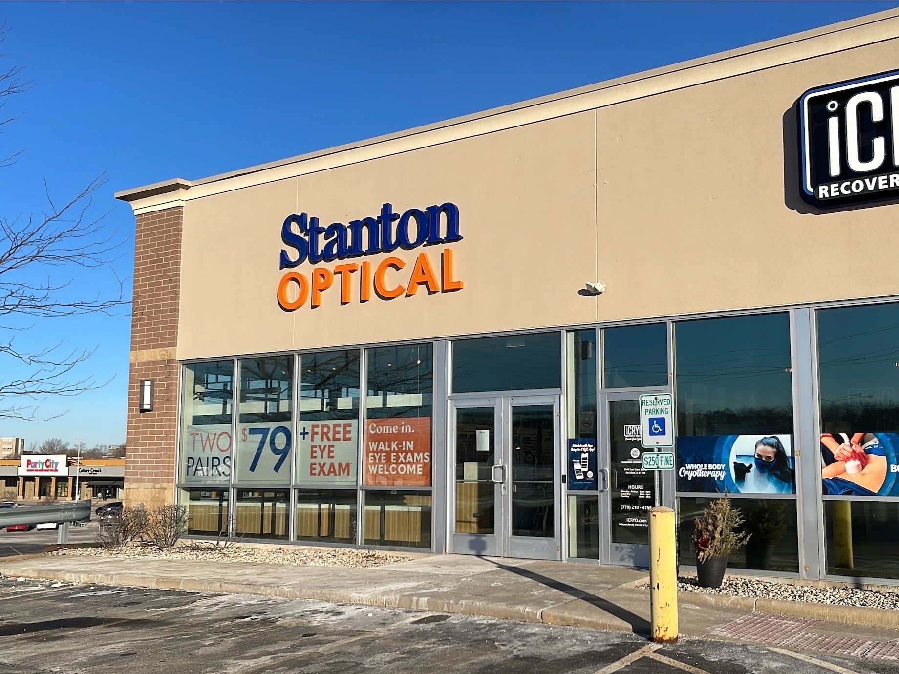 Storefront at Stanton Optical Store Rockford IL 61108