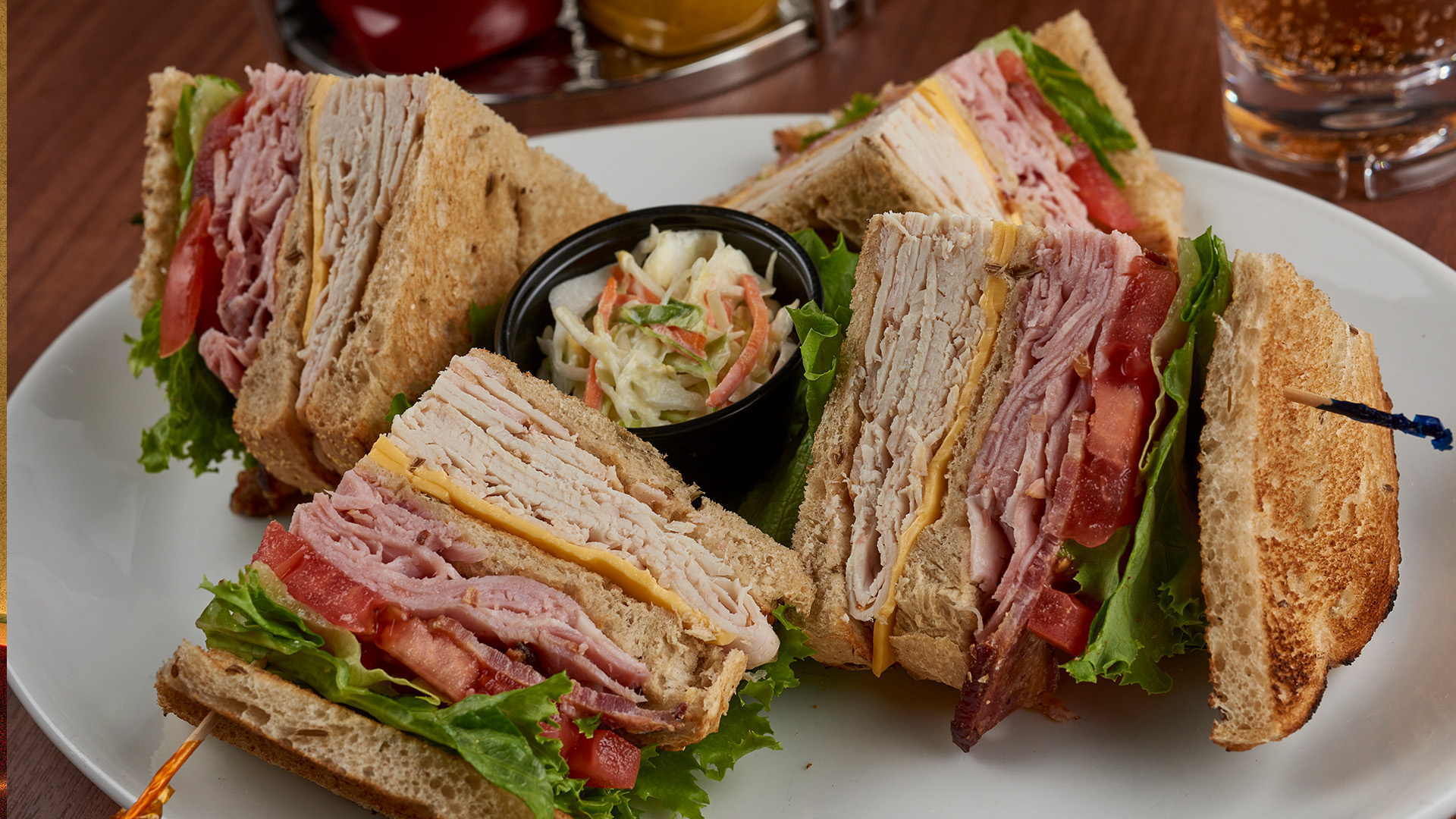 Club Sandwich. Myron’s Delicatessen® doles out an extra helping of New York culture complete with humor, artwork, and music along with the best corned beef, pastrami, and classic delicatessen fare. You’ll get your fill of fun and food, guaranteed. Find all the Myron Cohen slogans that decorate the delicatessen and the waitstaff’s uniforms, including his famous “Everybody gotta be someplace” and “It’s not a question."
