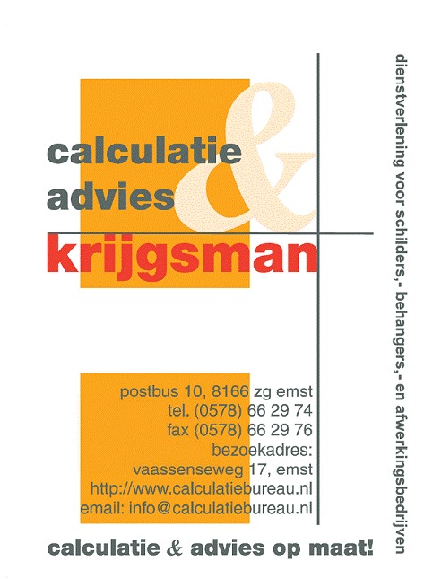 Foto's Krijgsman Calculatie & Advies