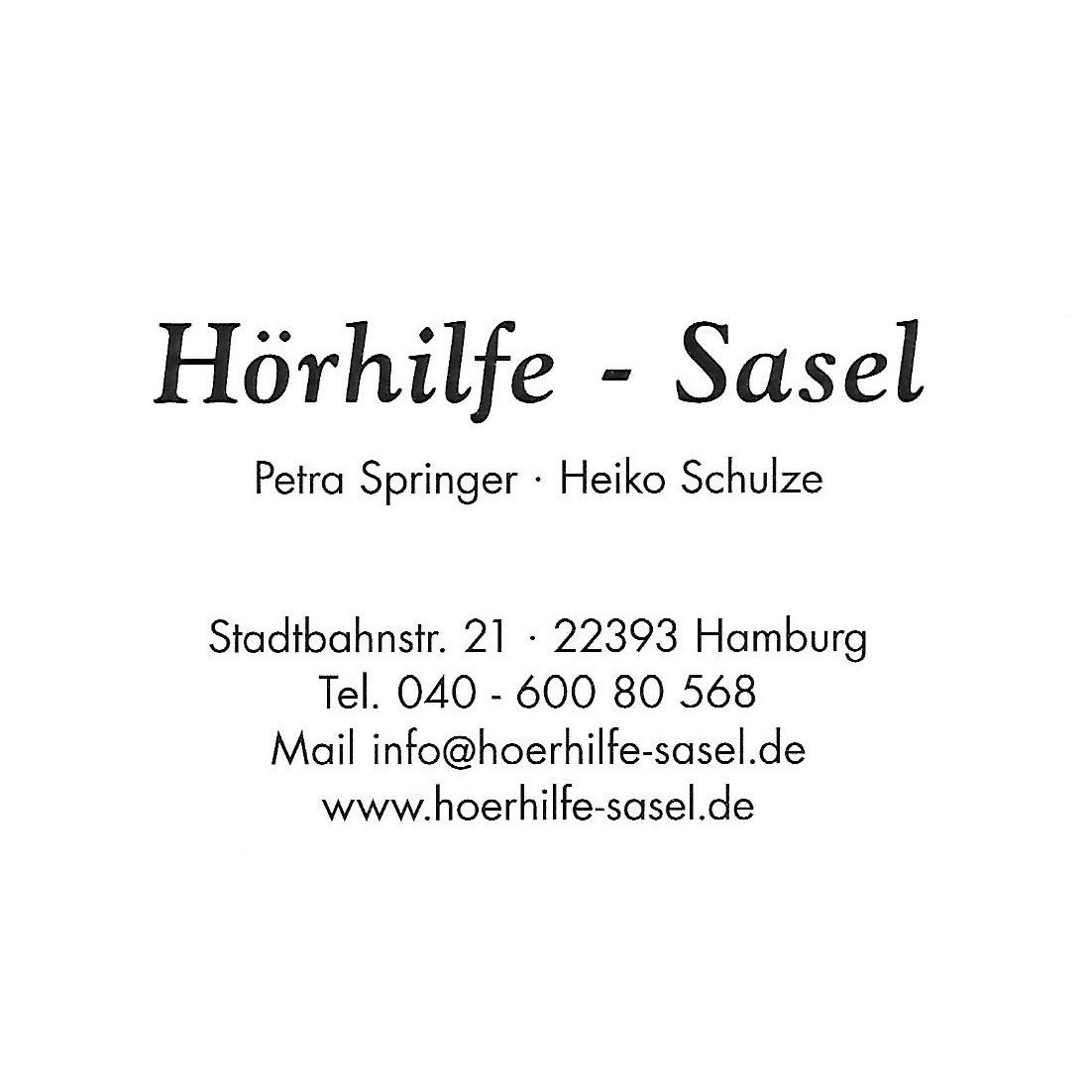 Hörhilfe-Sasel, Inhaberin Petra Springer in Hamburg - Logo