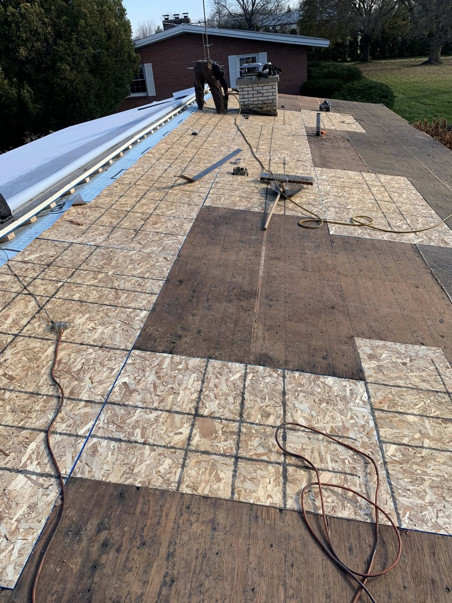 Roof installation work