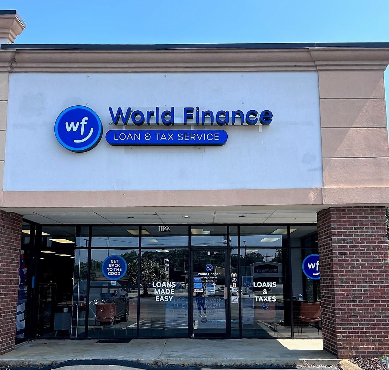 Front of Branch - straight view World Finance Fountain Inn (864)301-6481