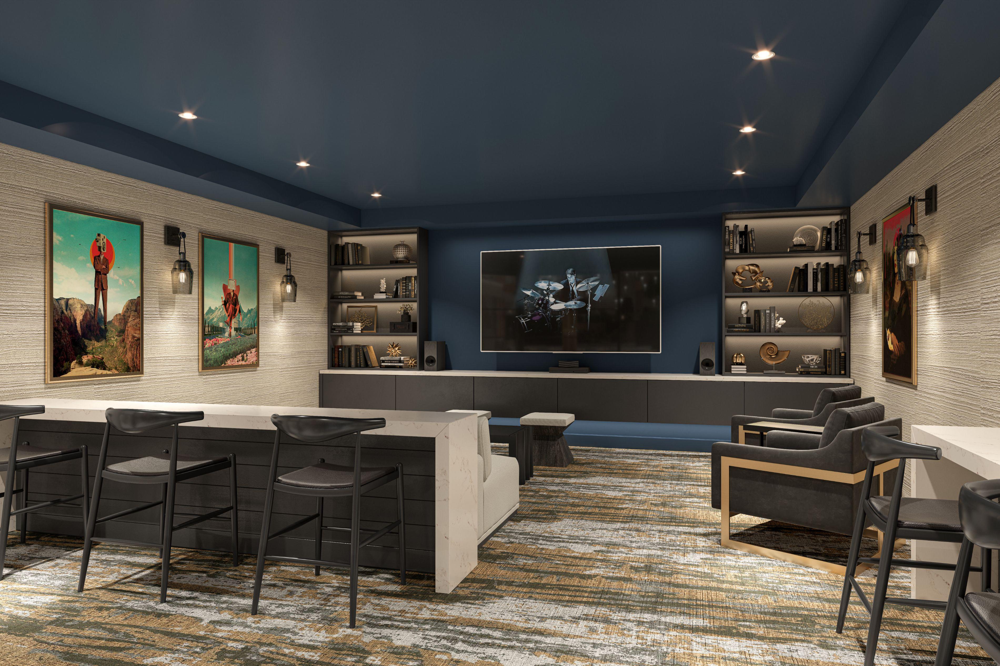 Enjoy a movie at the media room
