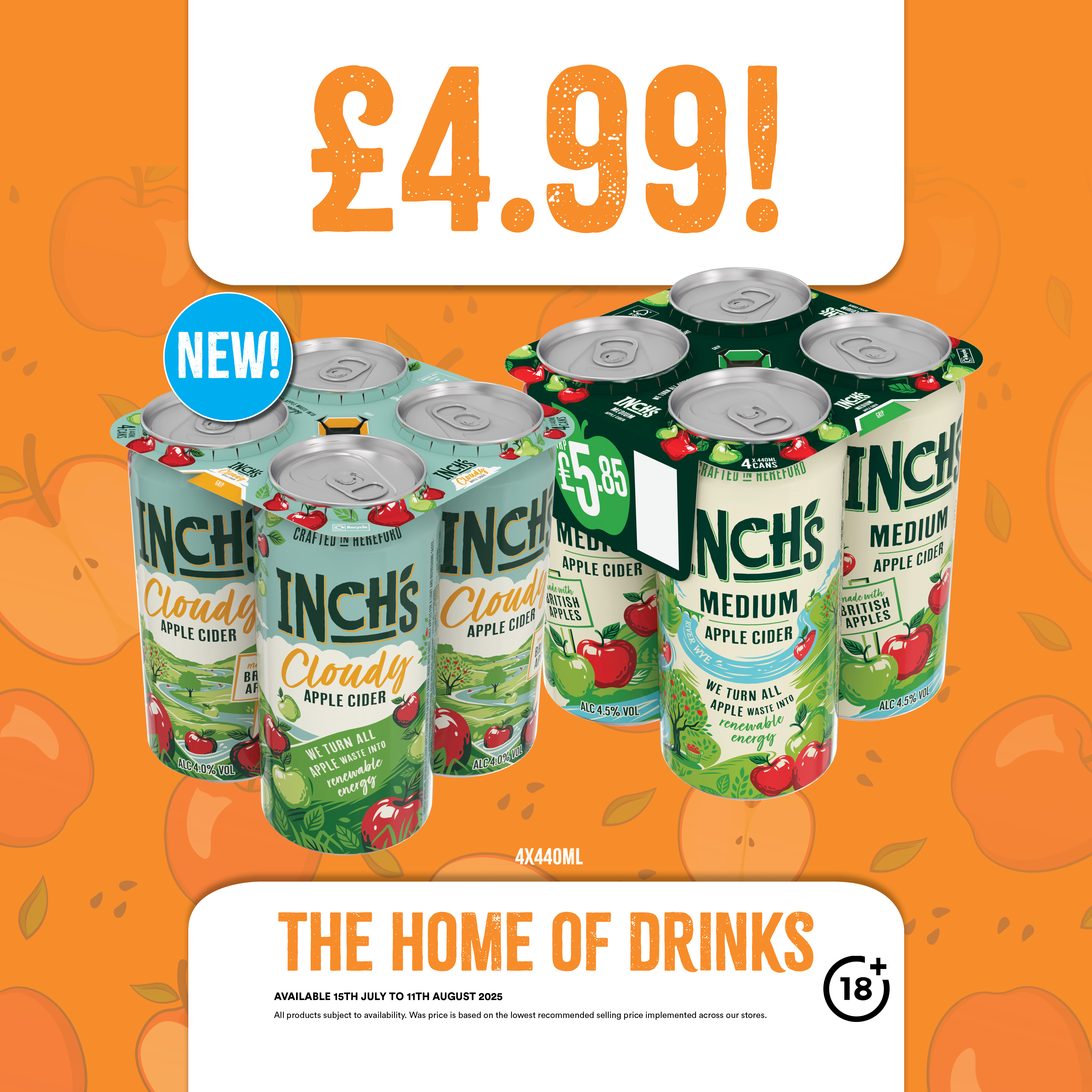 4 pack of Inch's Cider only £4.99