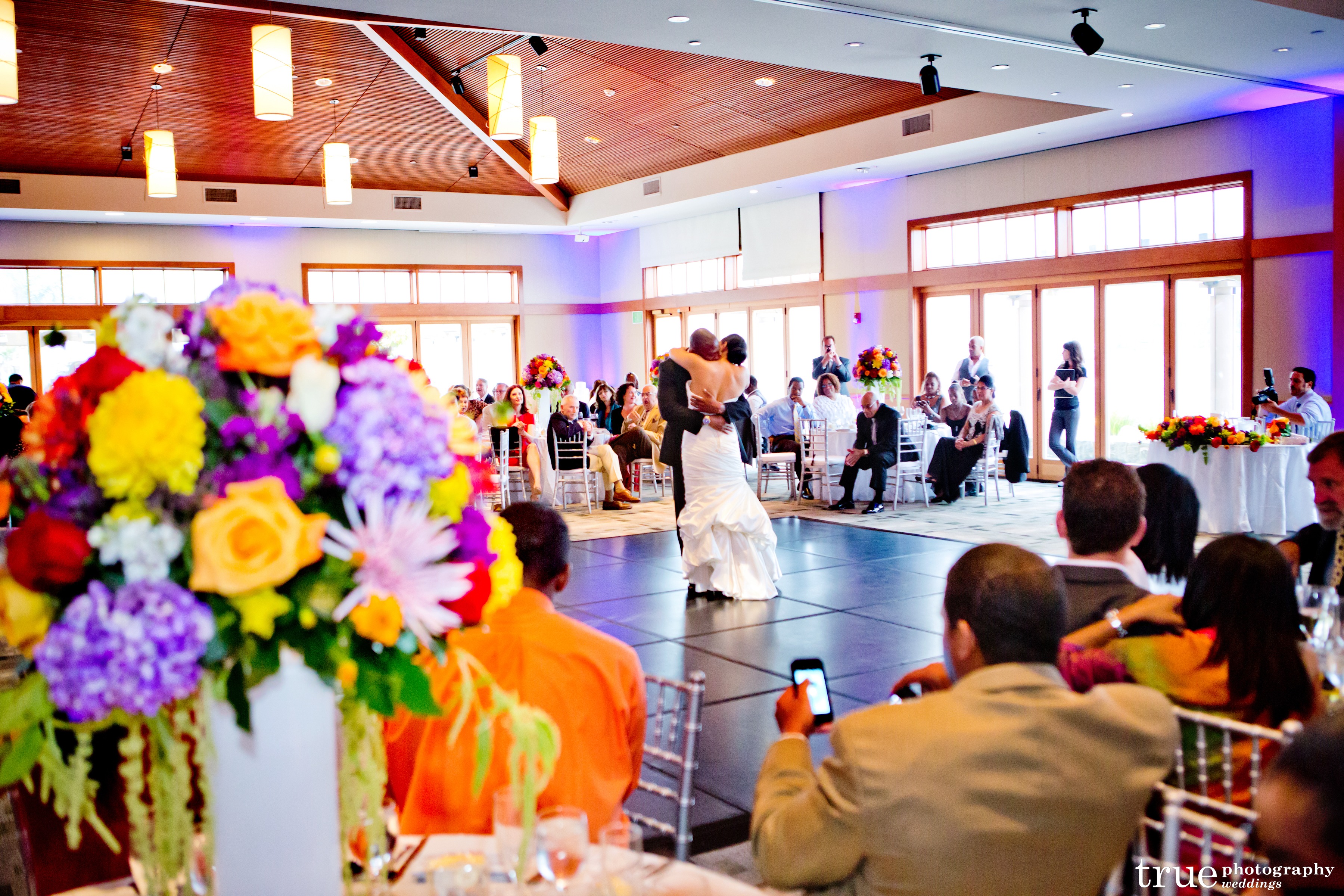 Bride and grooms first dance at the Coronado Community center - Becks Entertainment