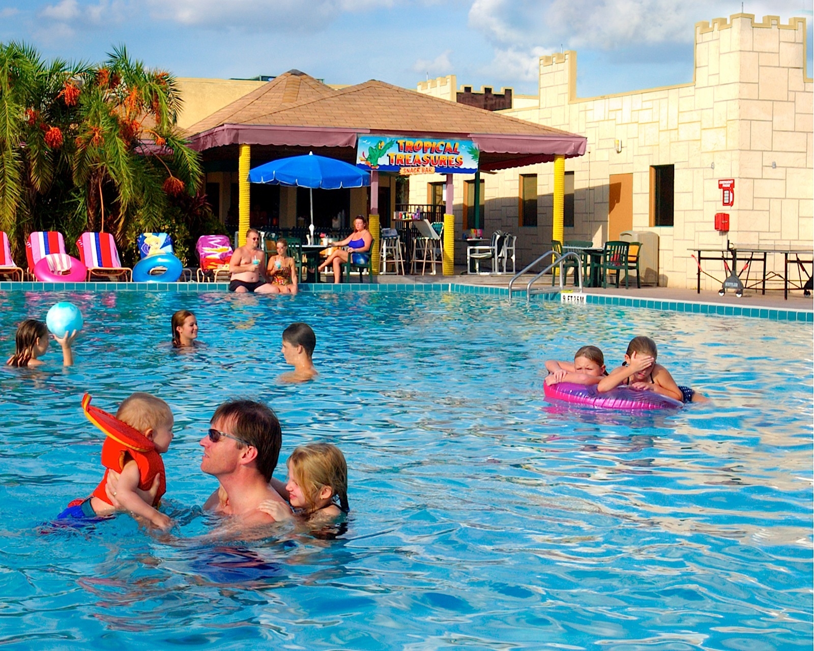 Make a splash in one of two Olympic-style pools at Seralago Hotel & Suites near Disney World.