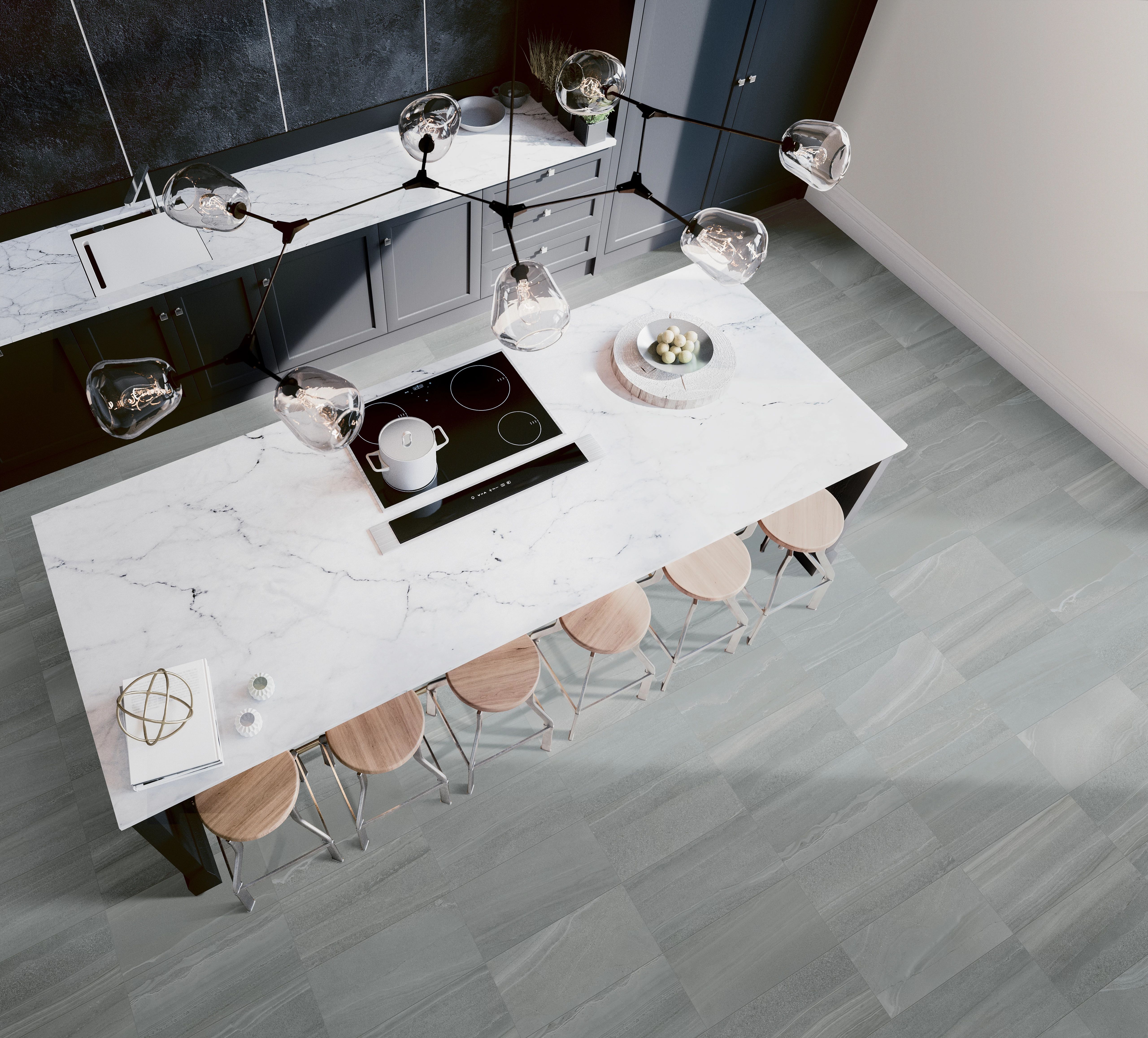 The Davenport Series is glazed porcelain that emulates a vein-cut sandstone. It provides a clean, modern look to any environment.