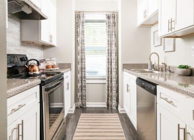 Modern Kitchen with White Cabinets