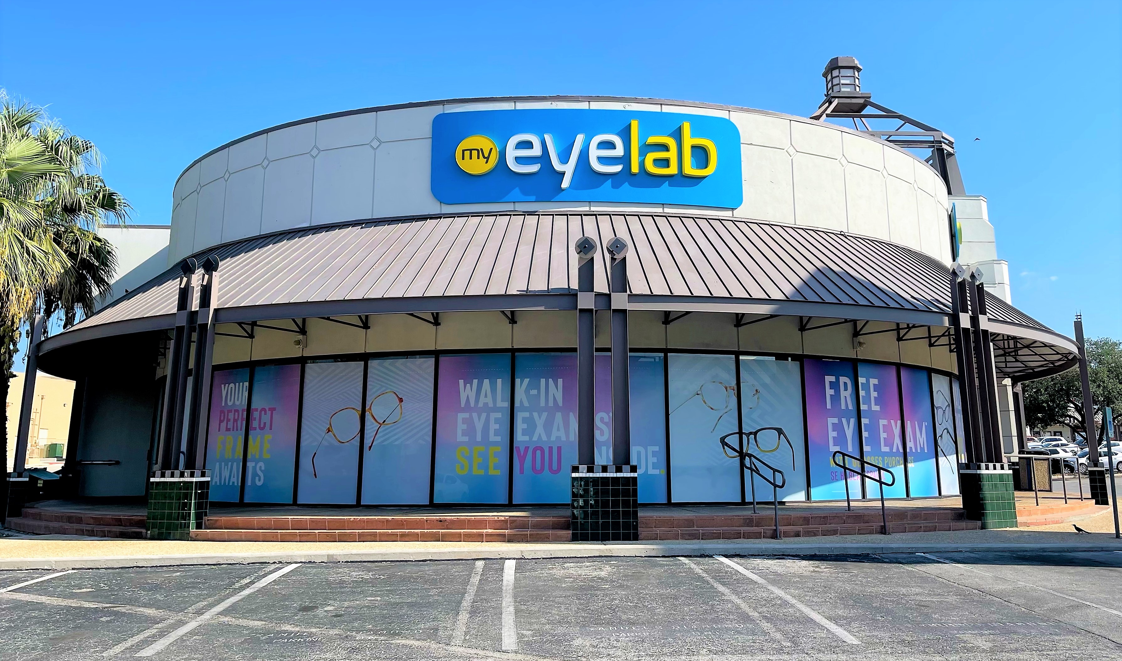 Storefront at My Eyelab optical store in San Antonio, TX 78216