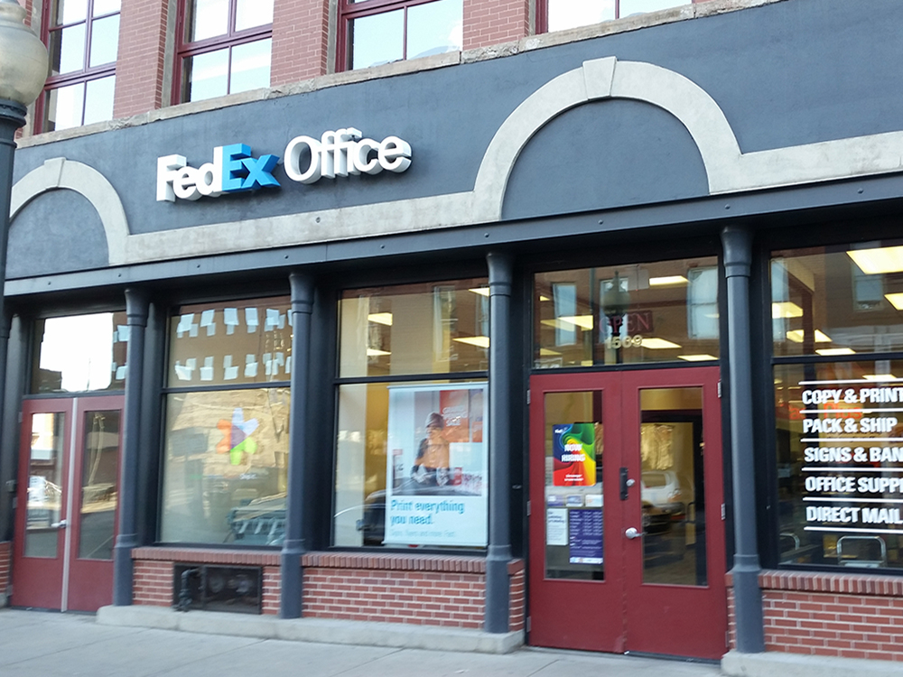 Exterior photo of FedEx Office location at 1437 15th St\t Print quickly and easily in the self-service area at the FedEx Office location 1437 15th St from email, USB, or the cloud\t FedEx Office Print & Go near 1437 15th St\t Shipping boxes and packing services available at FedEx Office 1437 15th St\t Get banners, signs, posters and prints at FedEx Office 1437 15th St\t Full service printing and packing at FedEx Office 1437 15th St\t Drop off FedEx packages near 1437 15th St\t FedEx shipping near 1437 15th St