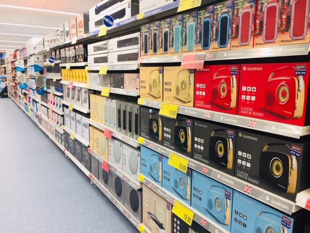 B&M's new store in Leighton Buzzard stocks a great range of electrical items, from kettles and toasters to speakers and radios.