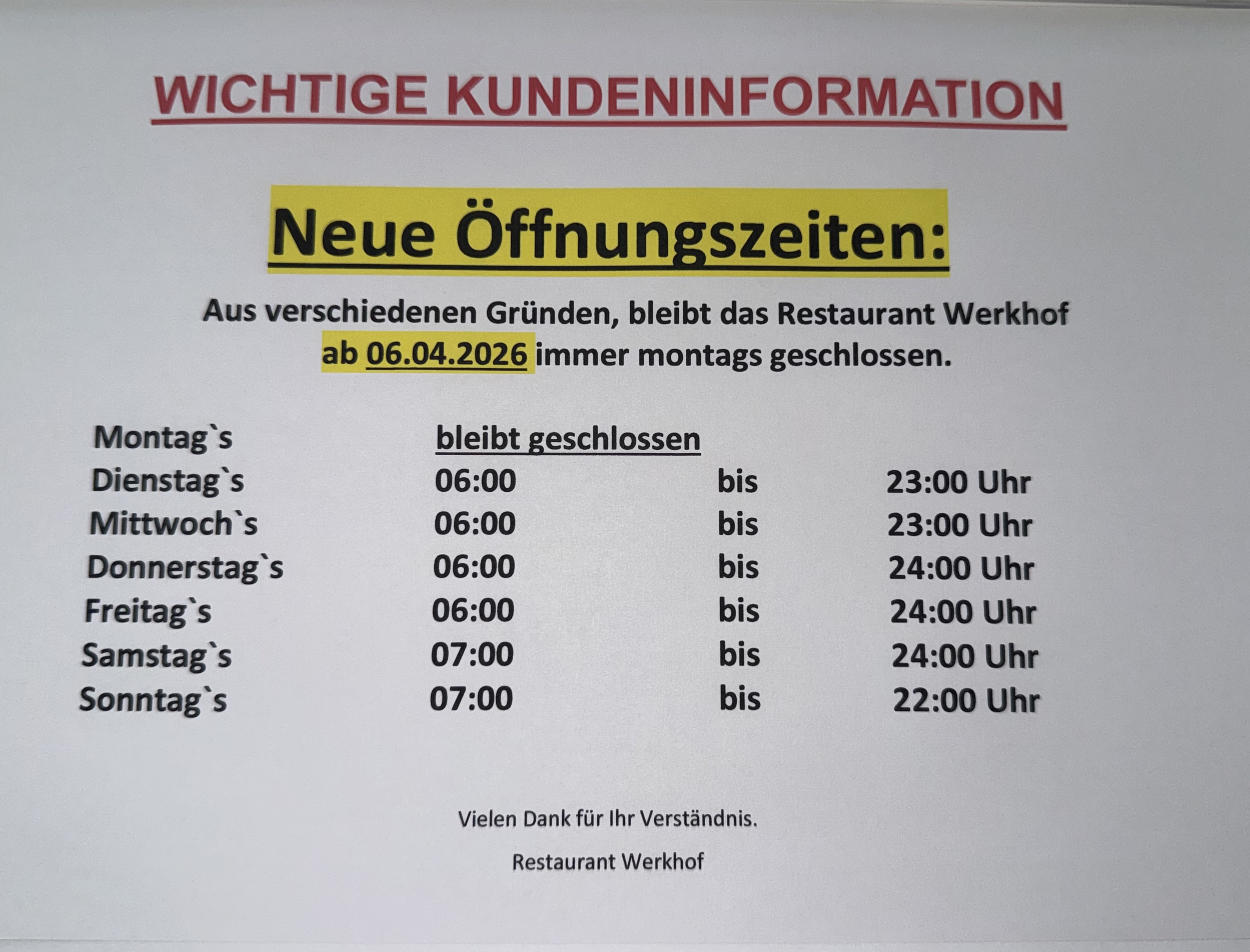 Restaurant Werkhof, Brauerstrasse 97 in Zürich