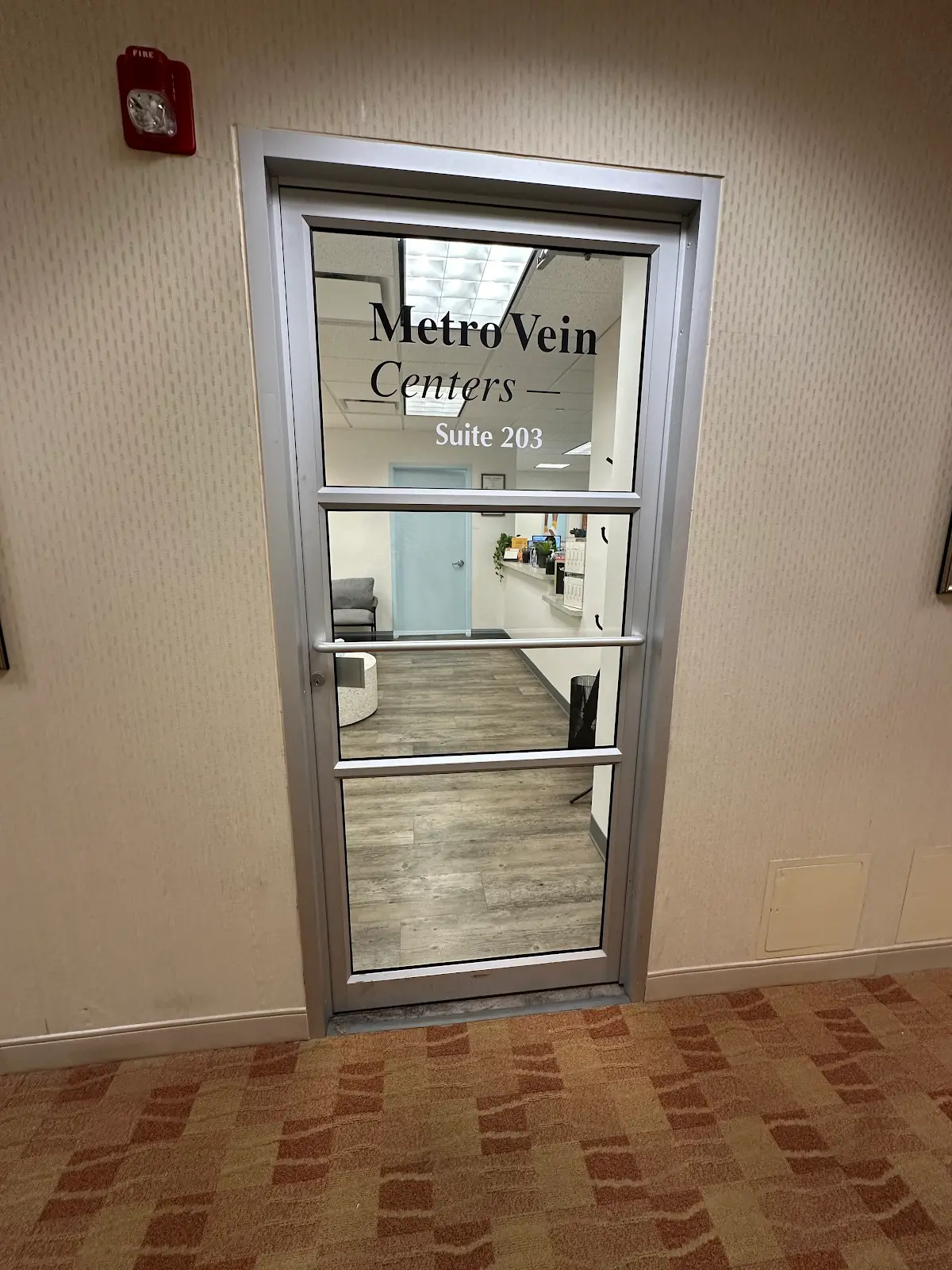 The exterior door of our Warren vein clinic in NJ.