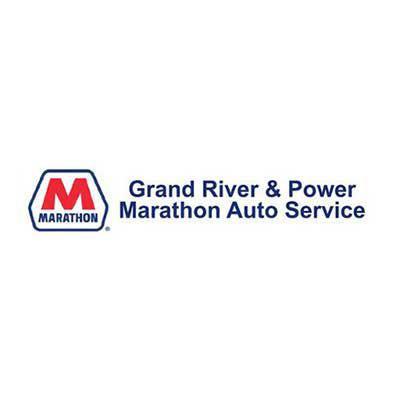 Grand River & Power Marathon Auto Service Logo