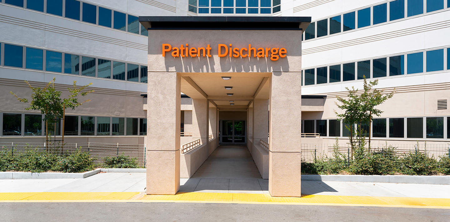 Patient discharge area on Williams Drive.