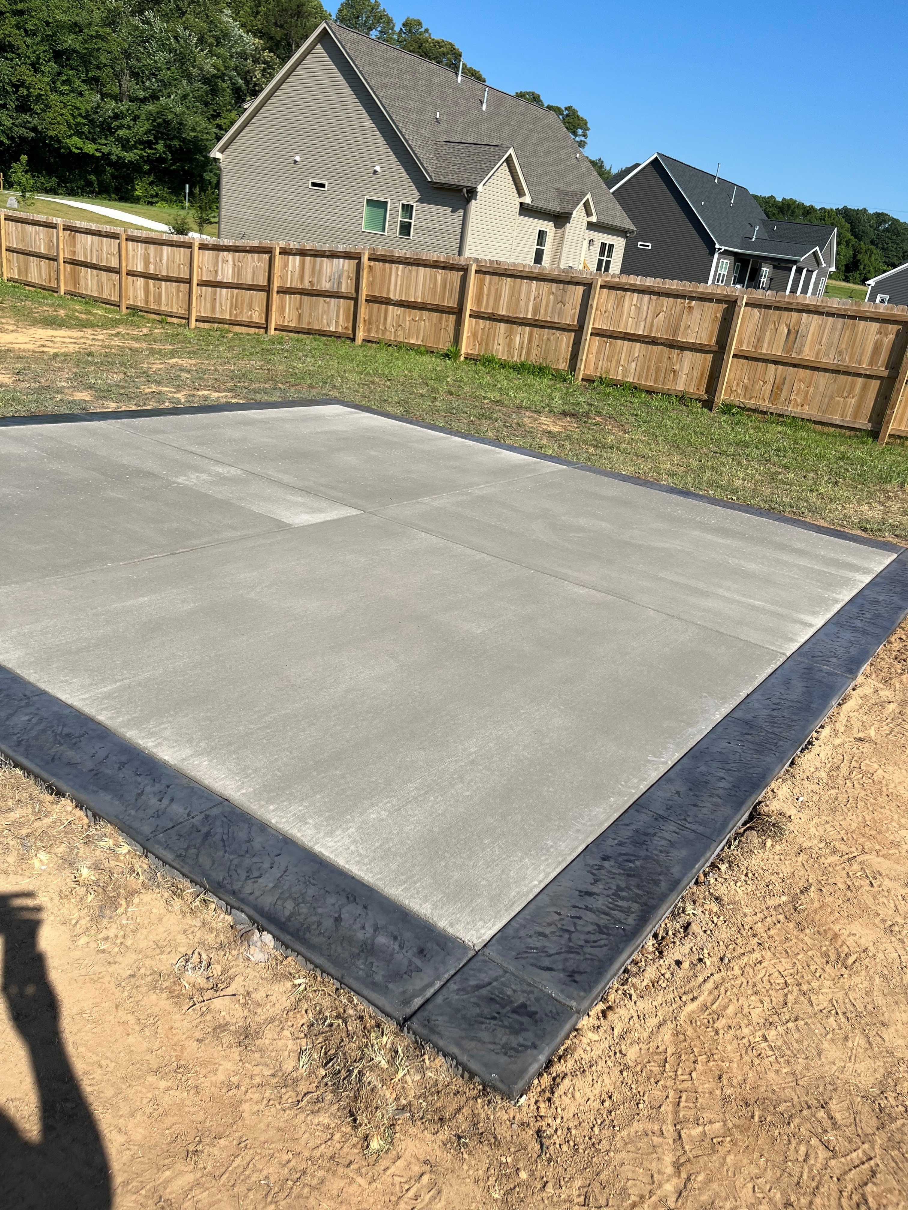 Outdoor concrete patio