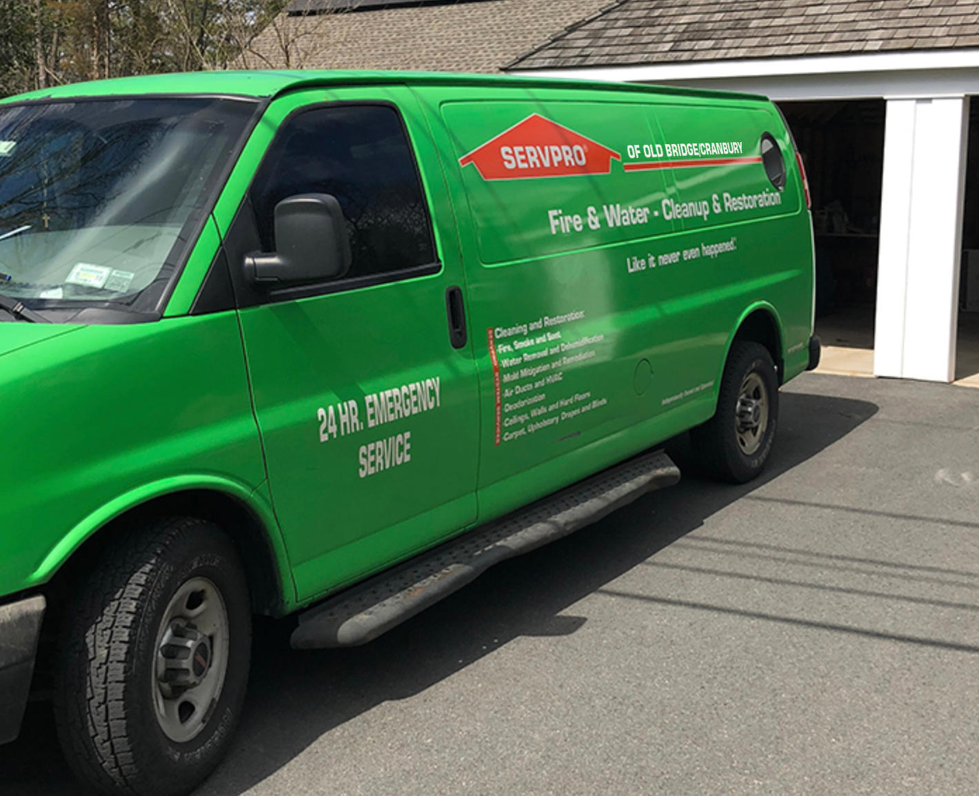 SERVPRO service van stocked with equipment and supplies to help local residents and businesses with professional property damage restoration services