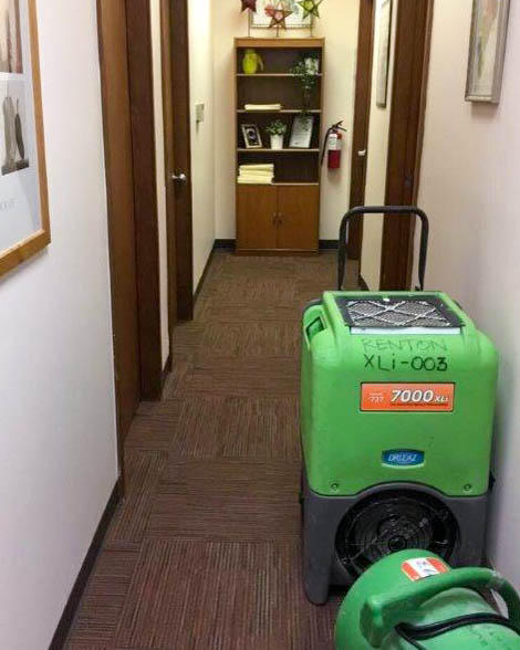 SERVPRO uses dehumidifiers, such as the one pictured, to stabilize the environment and reduce air moisture content.