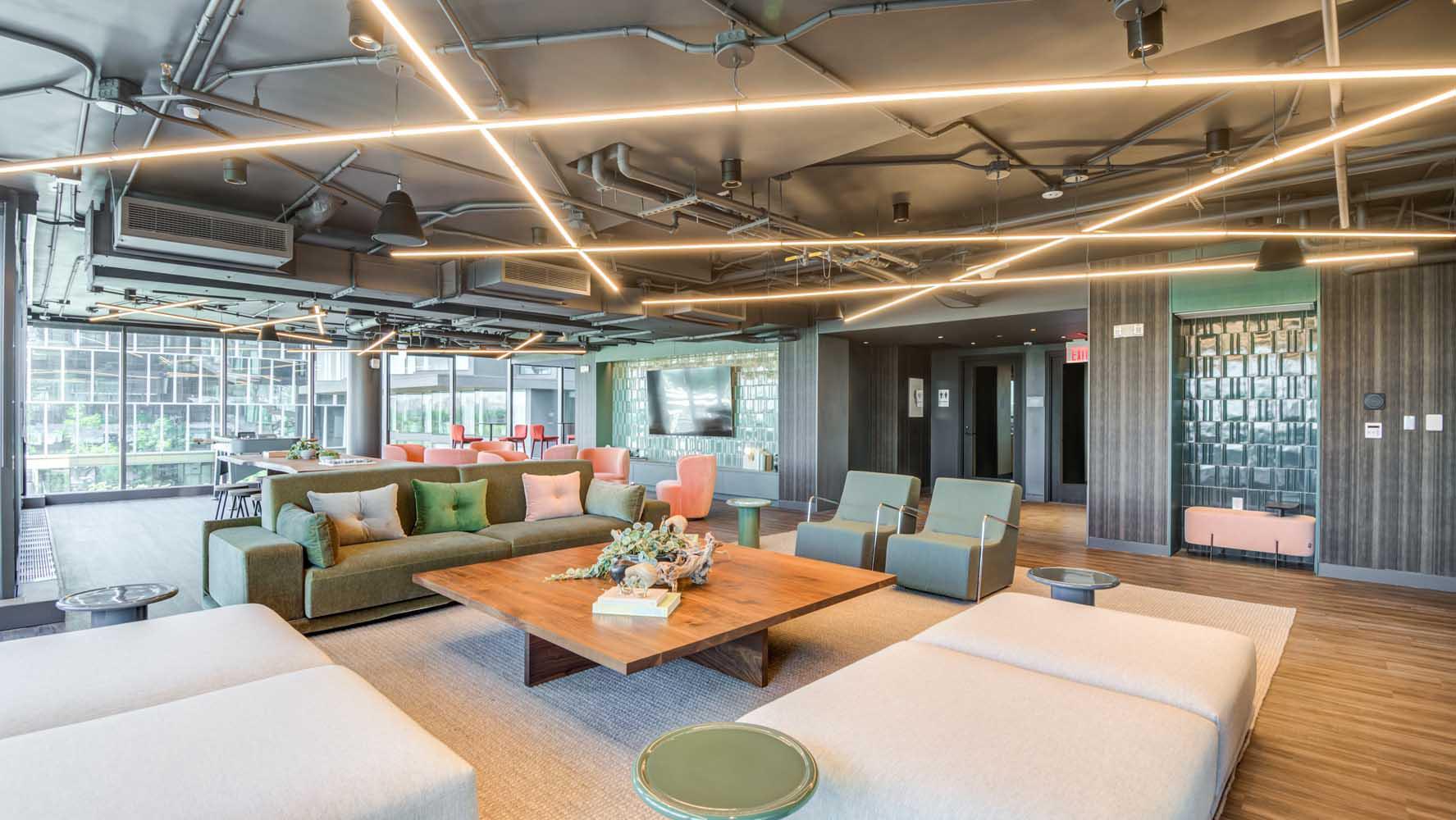 Elevated lounge spaces in Southwest DC to connect and recharge