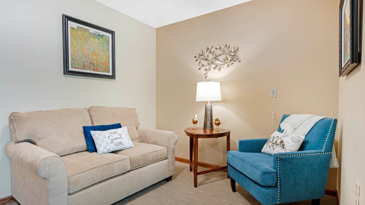 Brookdale Valparaiso Assisted Living Apartment Living Room