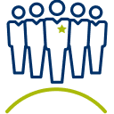 Professional team icon.