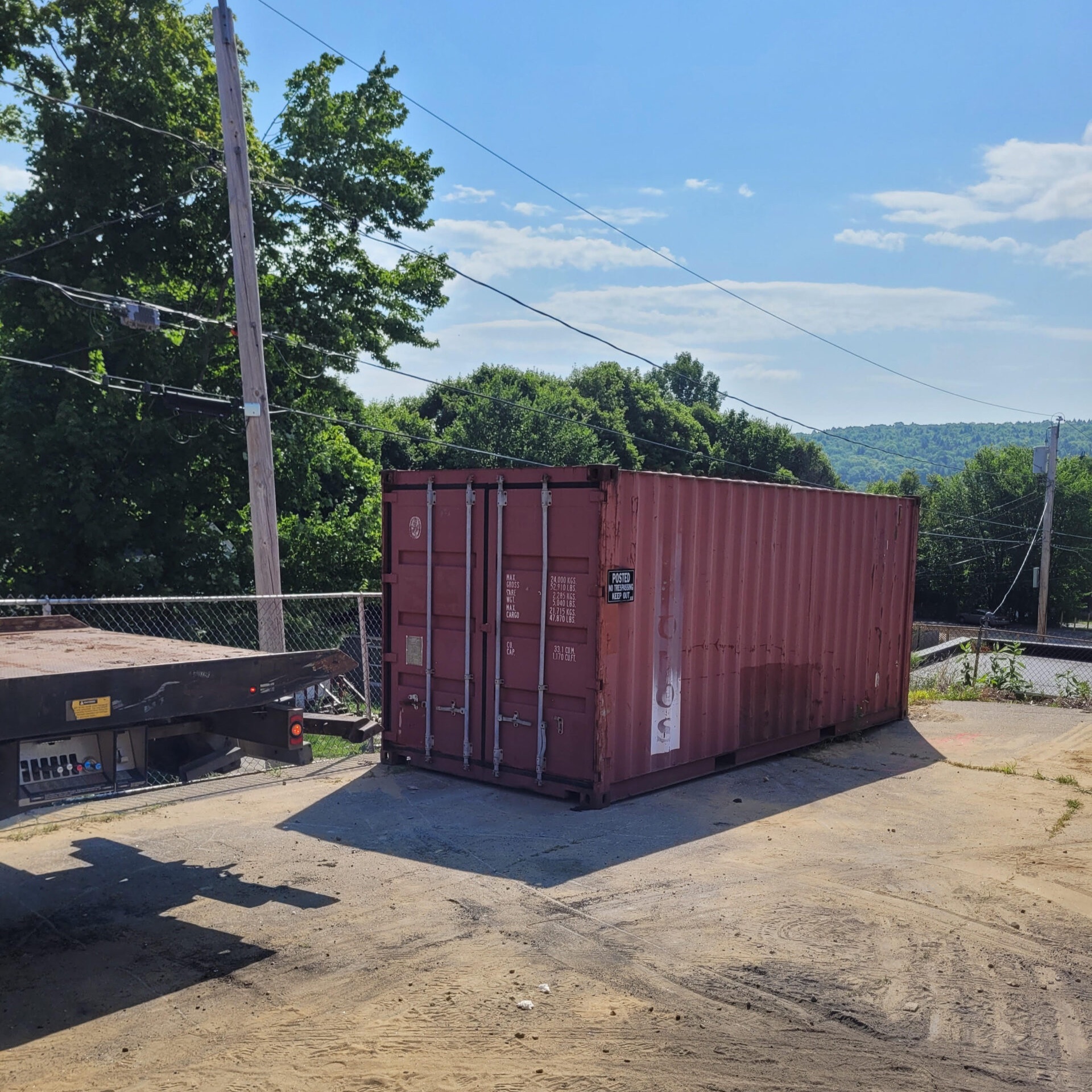 Abco Rental & Storage, Inc. recently completed a specialized shuttle of a 20-foot storage container  
