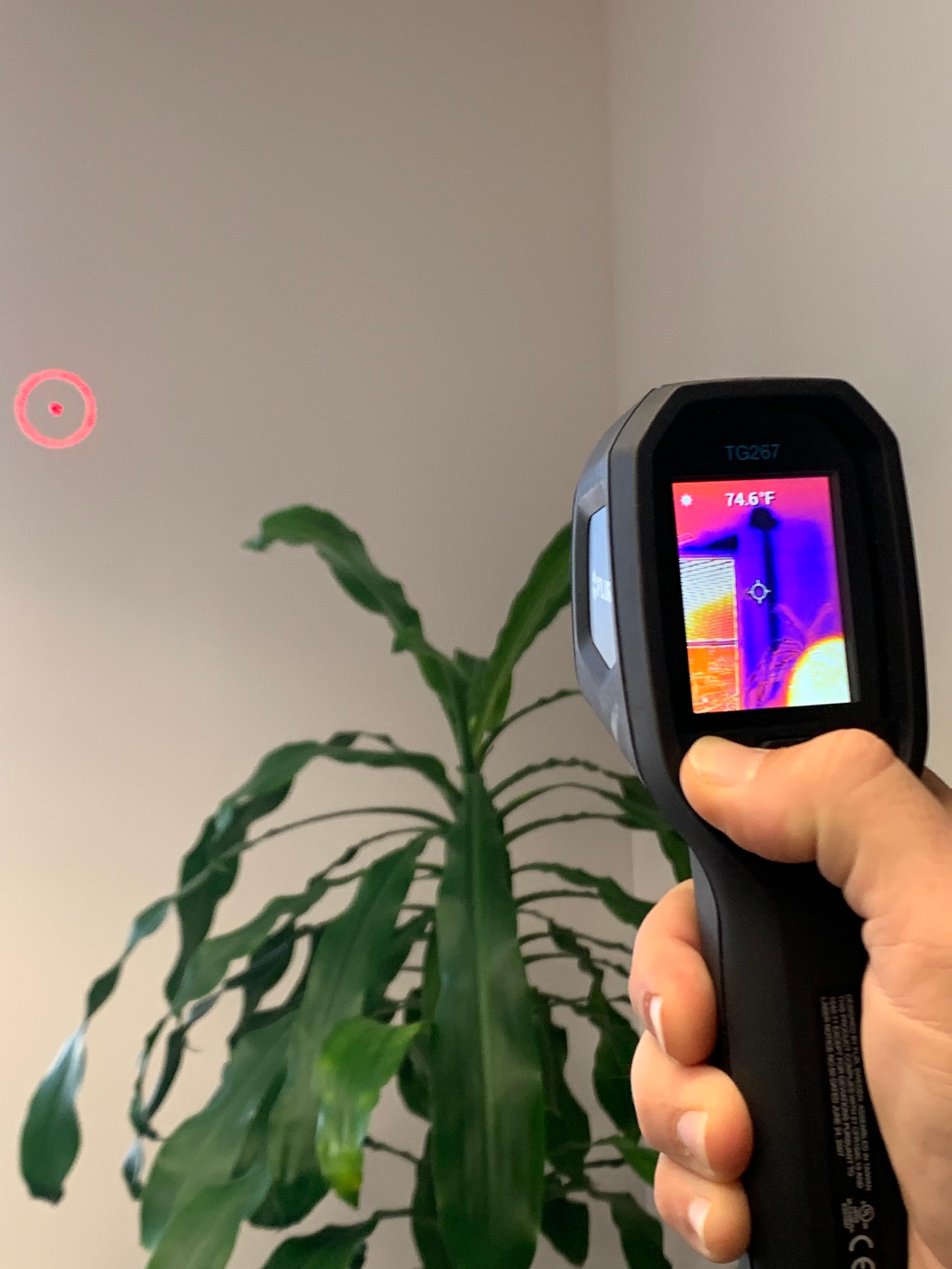 Water can sometimes hide behind things.  The SERVPRO team uses infrared detectors to find where the water-affected areas are to start the remediation process.
