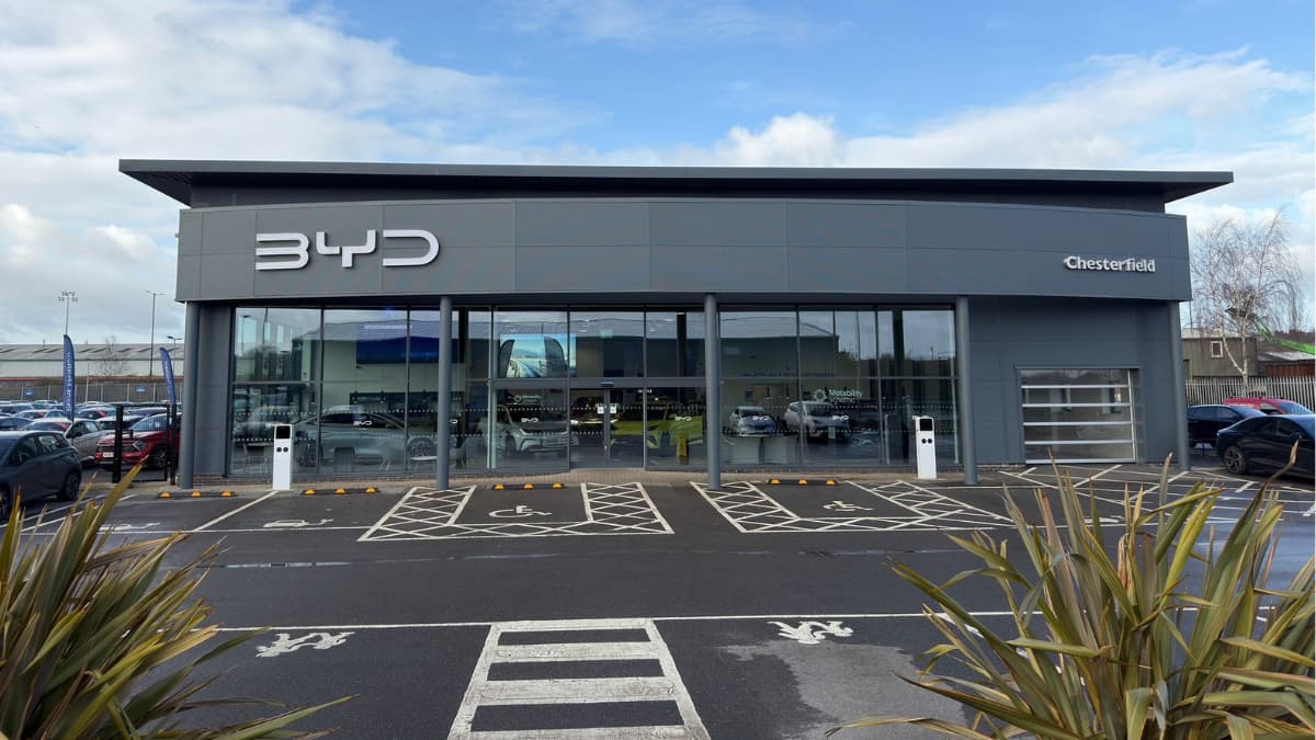 Evans Halshaw BYD Chesterfield Dealership exterior