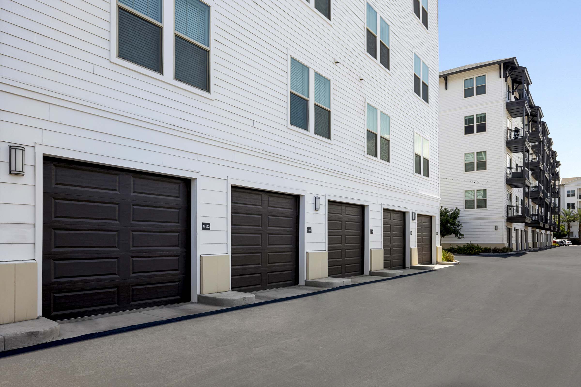 Rentable private garages with hallway access at Camden Gilbert apartments in Gilbert, AZ 